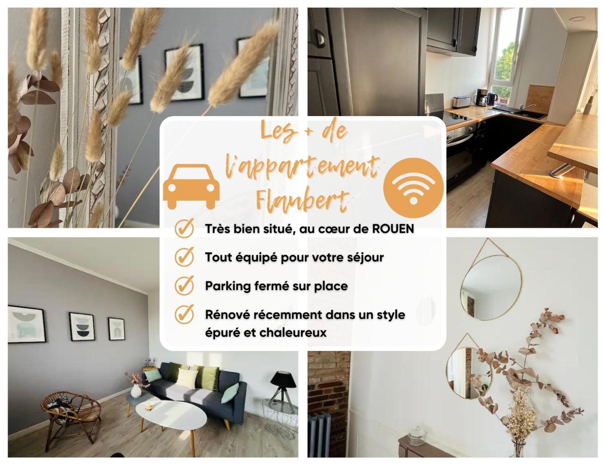 Le Flaubert, Appartement Et Parking En Centre Ville Rouen Exterior photo